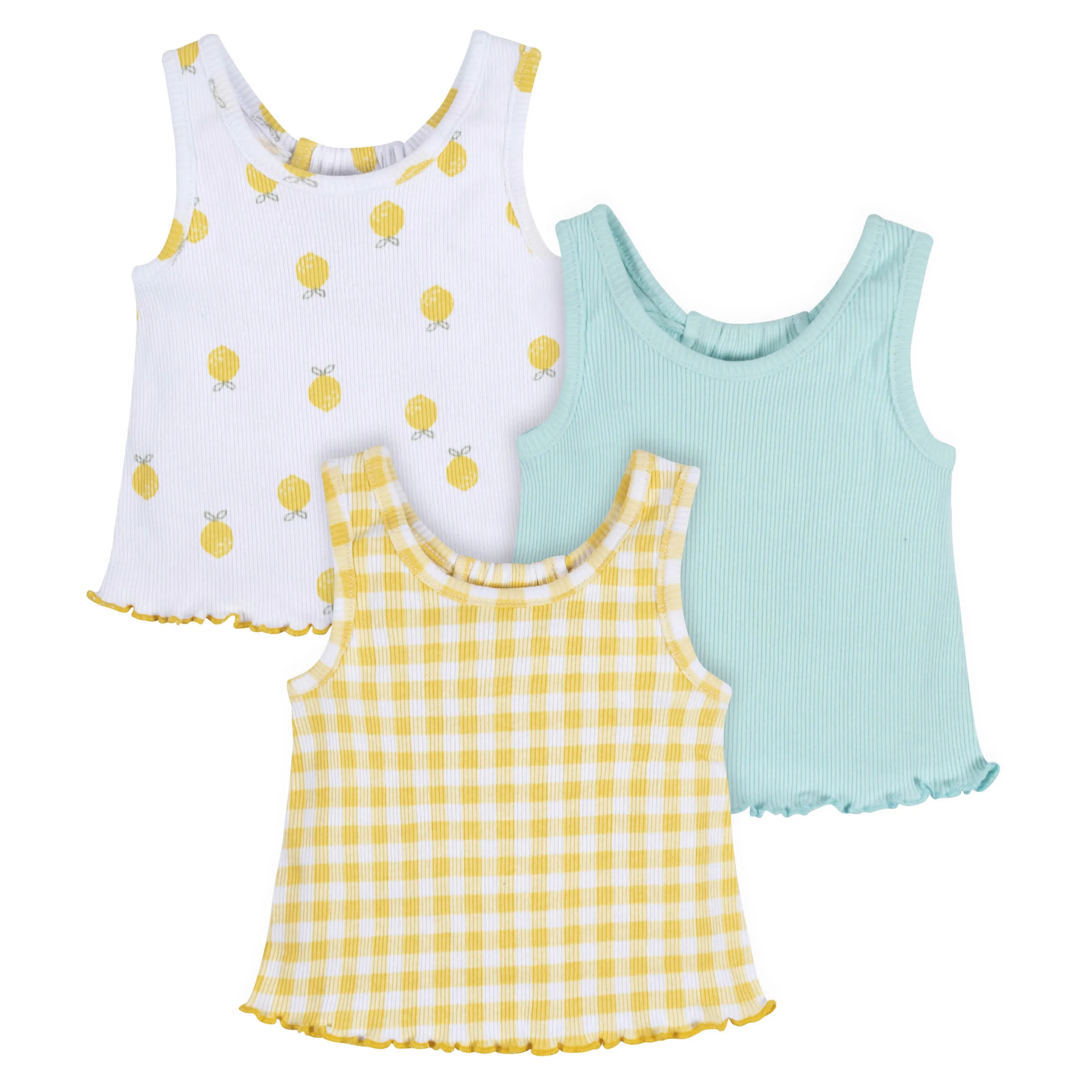 3-Pack Baby & Toddler Girls Picnic Day Dreams Racer Back Tank Tops