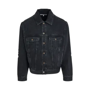 Anagram Jacket in Black Denim