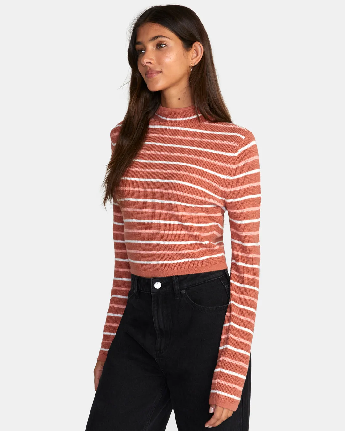 Après Sweater Long Sleeve Crop Top - Cinnamon