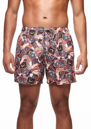 Boardies Tarot Cards Mid Length Swim Shorts