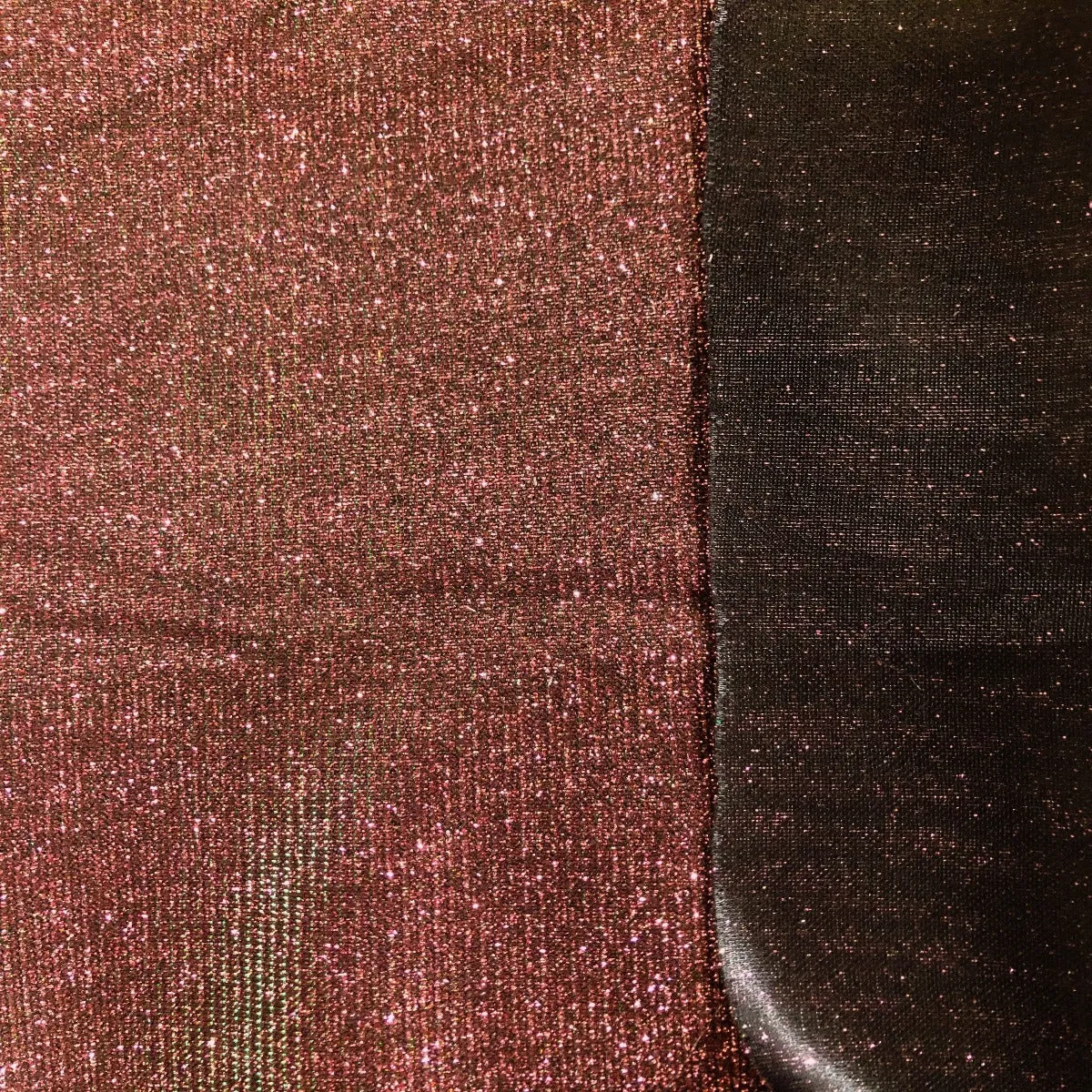 Burgundy Green Gold Holographic Shimmer Glitter Spandex Fabric