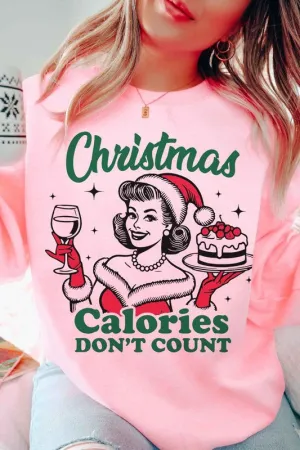 Christmas Calories Don't Count Oversized Sweatshirt