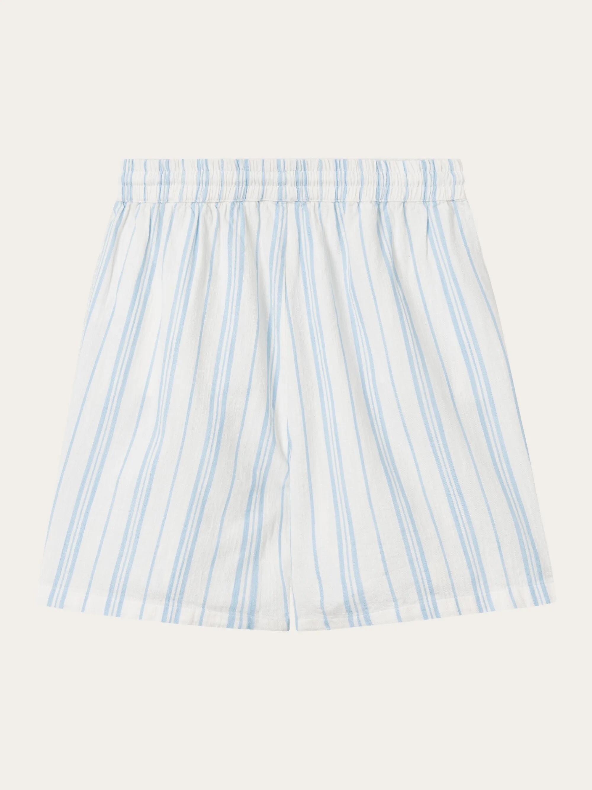 Cotton elastic waist shorts - Stripe