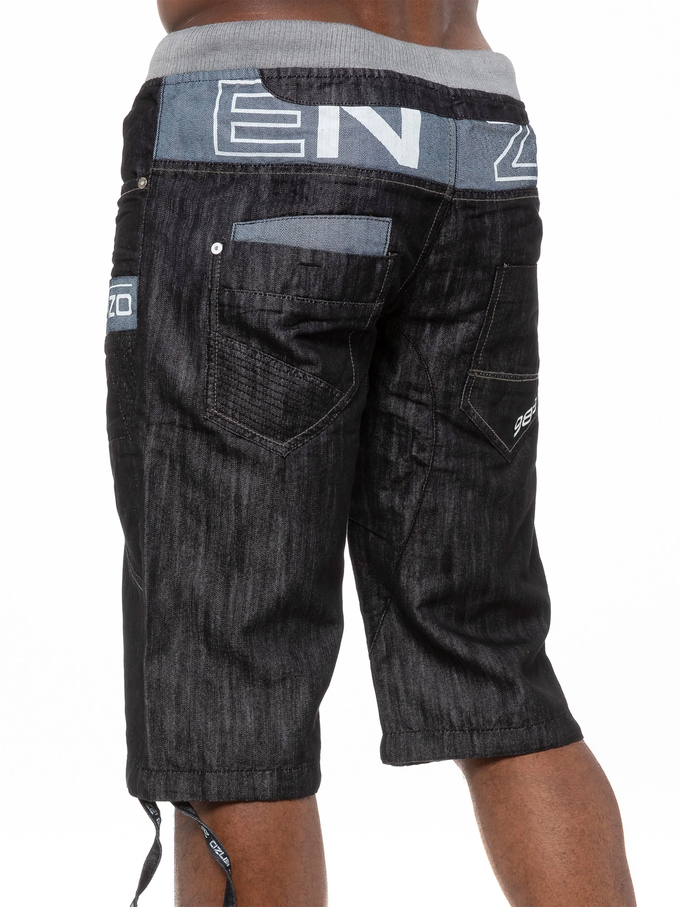 Denim Combat Shorts | Enzo Designer Menswear