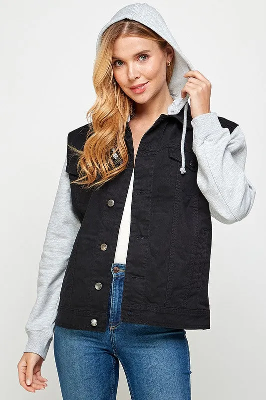 Denim Jacket with Hood *Online Only*