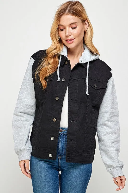 Denim Jacket with Hood *Online Only*