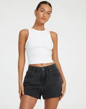 Denim Short in Black Wash