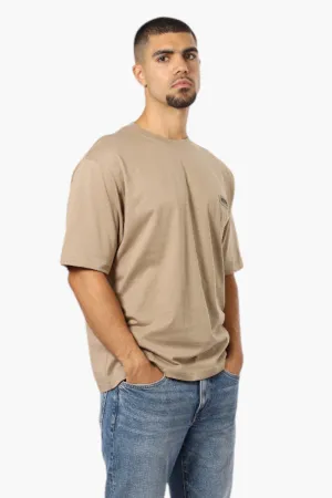 Essentials By Drill Clothing Solid Basic Crewneck Tee - Beige