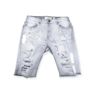 EVOLUTION: Rip & Slash Denim Short 22664