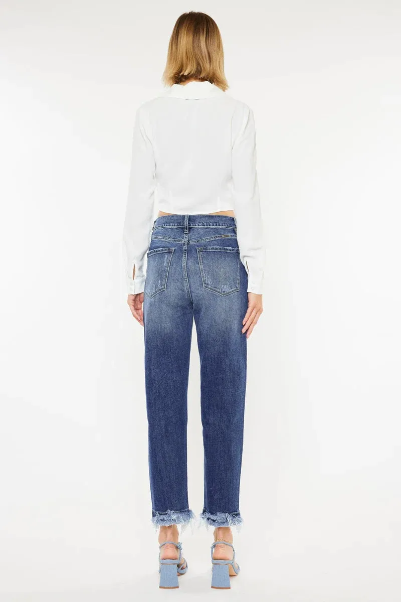 FINAL SALE ~ Inez High Rise Tapered Mom Jean (Kan Can)