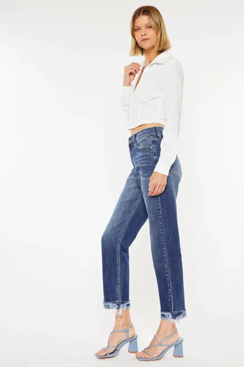 FINAL SALE ~ Inez High Rise Tapered Mom Jean (Kan Can)