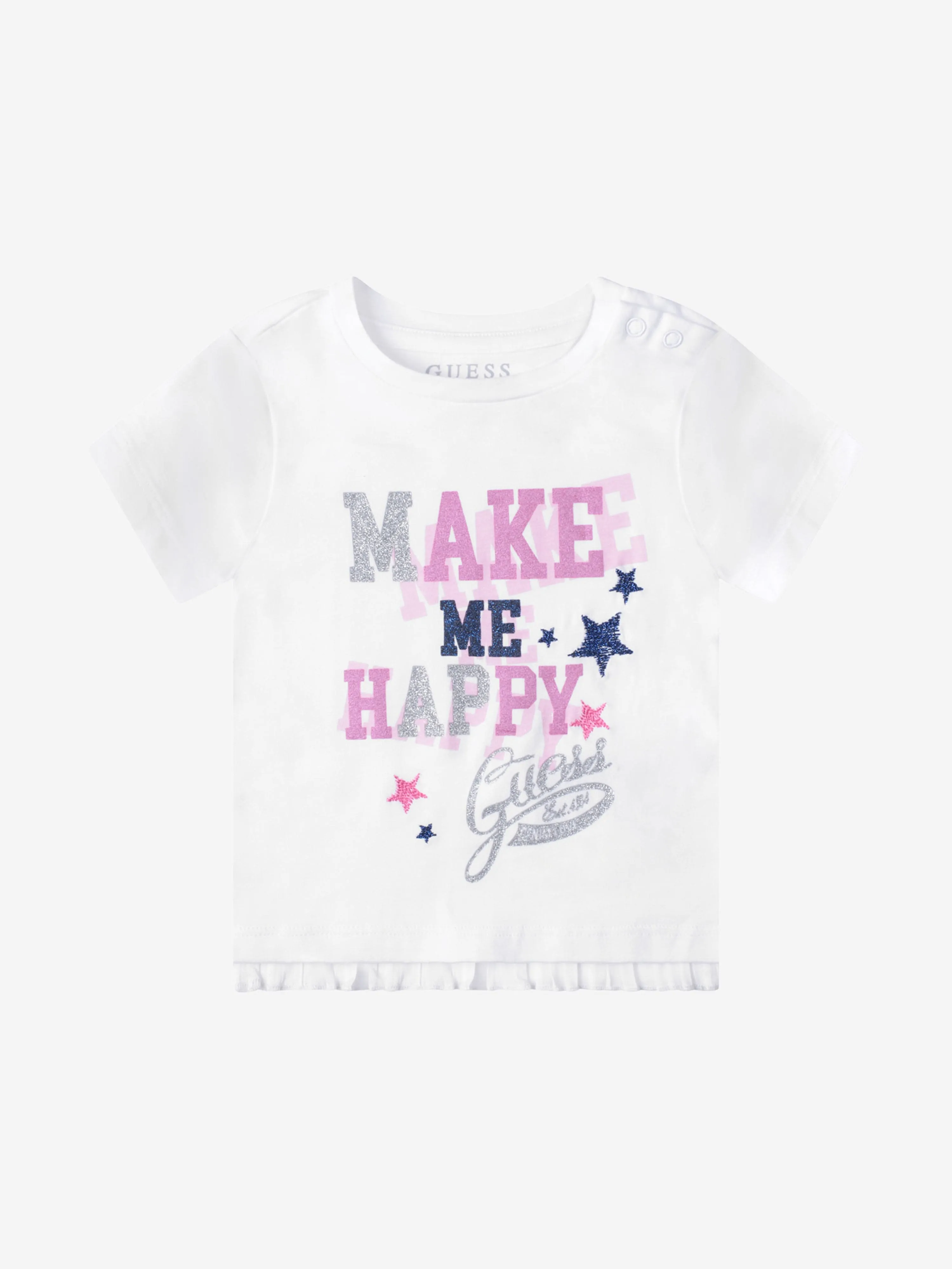 Guess Baby Girls Set - Cotton T-Shirt & Denim Pants Set