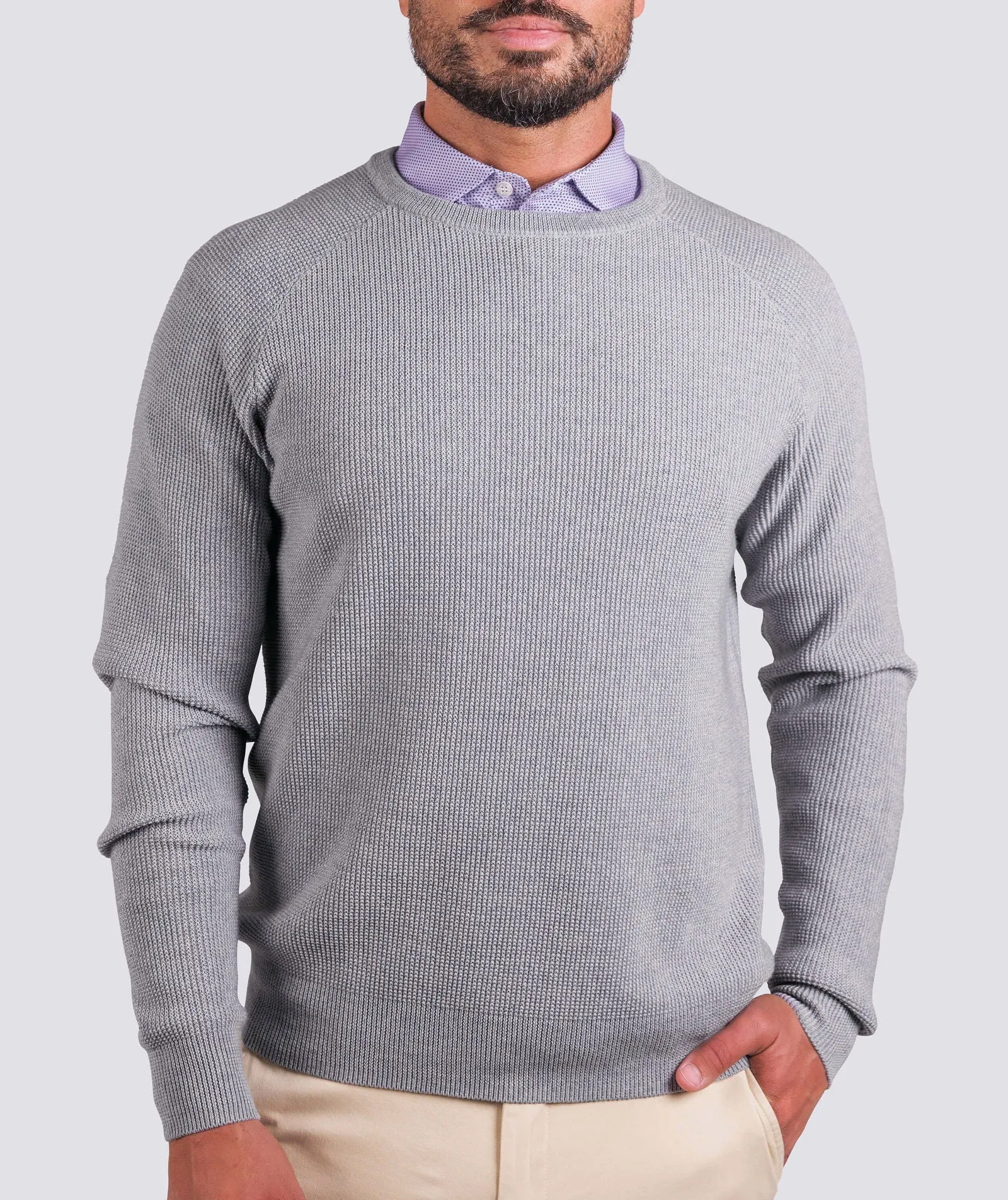 Heath Waffle Knit Crewneck Sweater