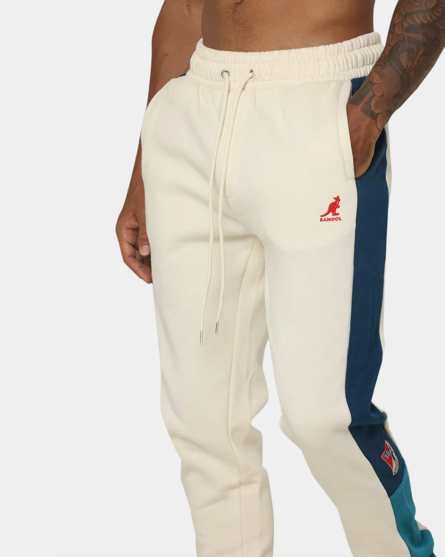 Kangol Retro Joggers Beige