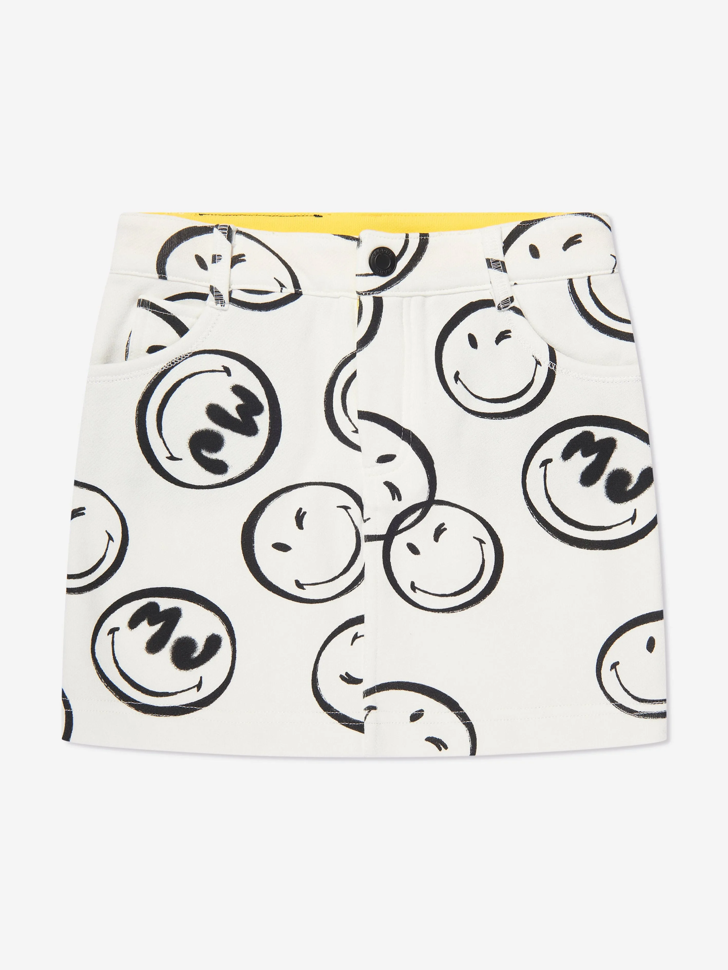 MARC JACOBS Girls Smiley Print Skirt in Ivory