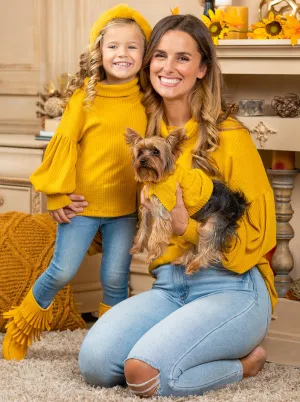 Mommy and Me Fall Sunshine Turtleneck Sweater