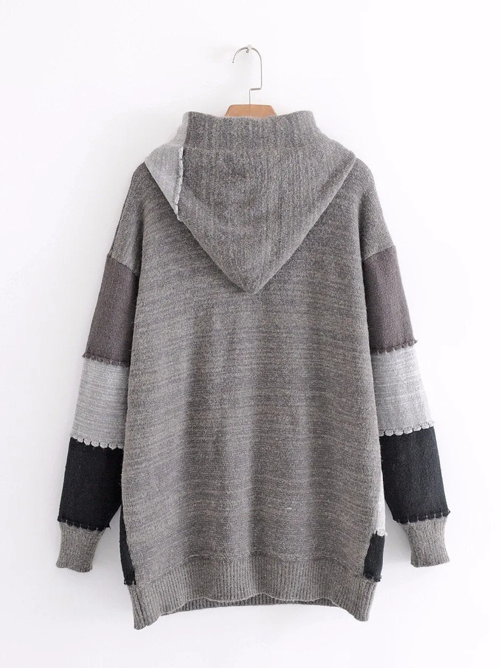 Oversize Woman Hooded Pullovers Long Sleeve Sweaters