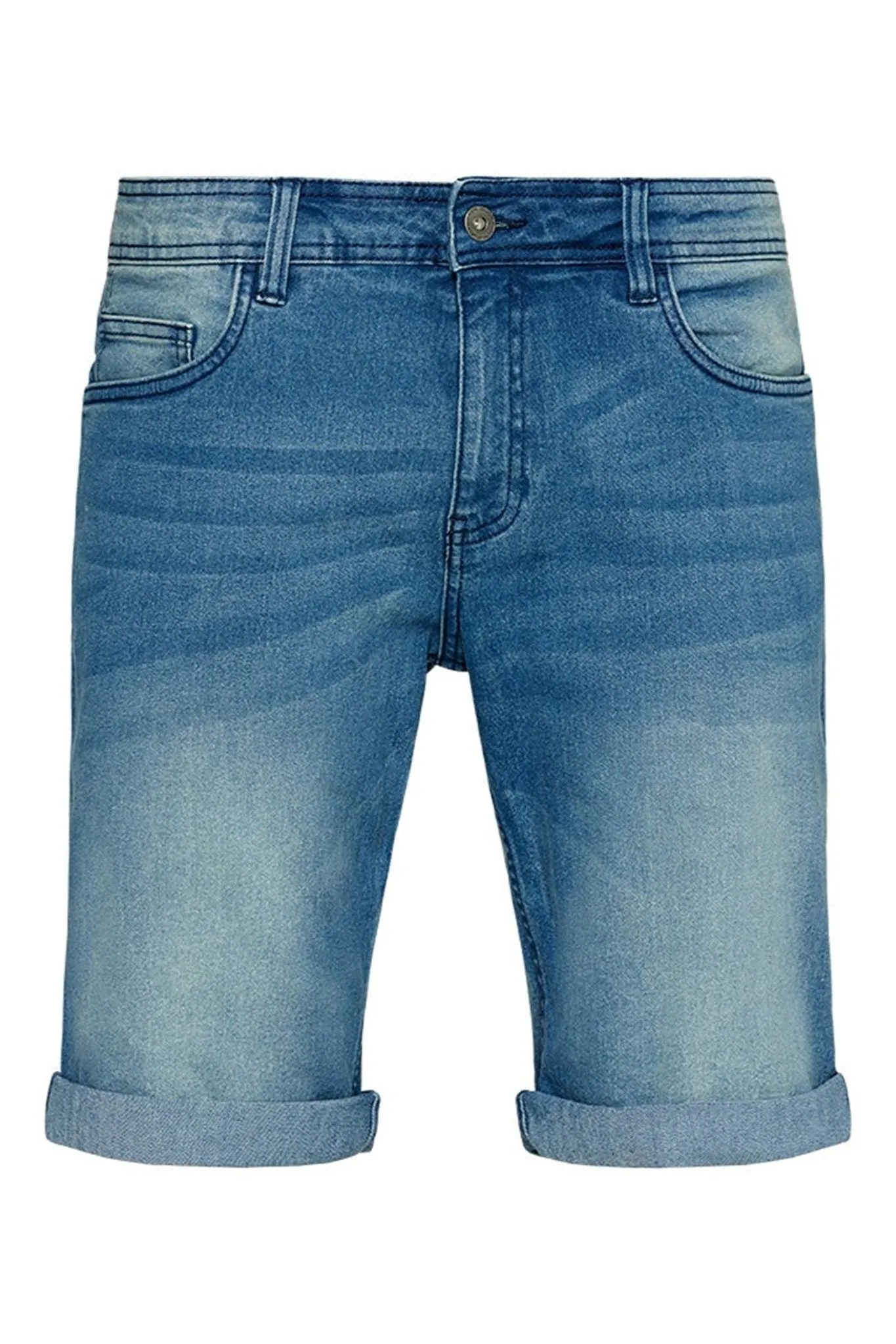 Performance Denim Shorts - Denim Blue