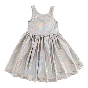 Pink Chicken Liza Lame Dress - Holographic Silver