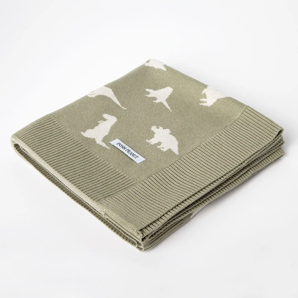 Posh Peanut Poshosaurus Jacquard Blanket