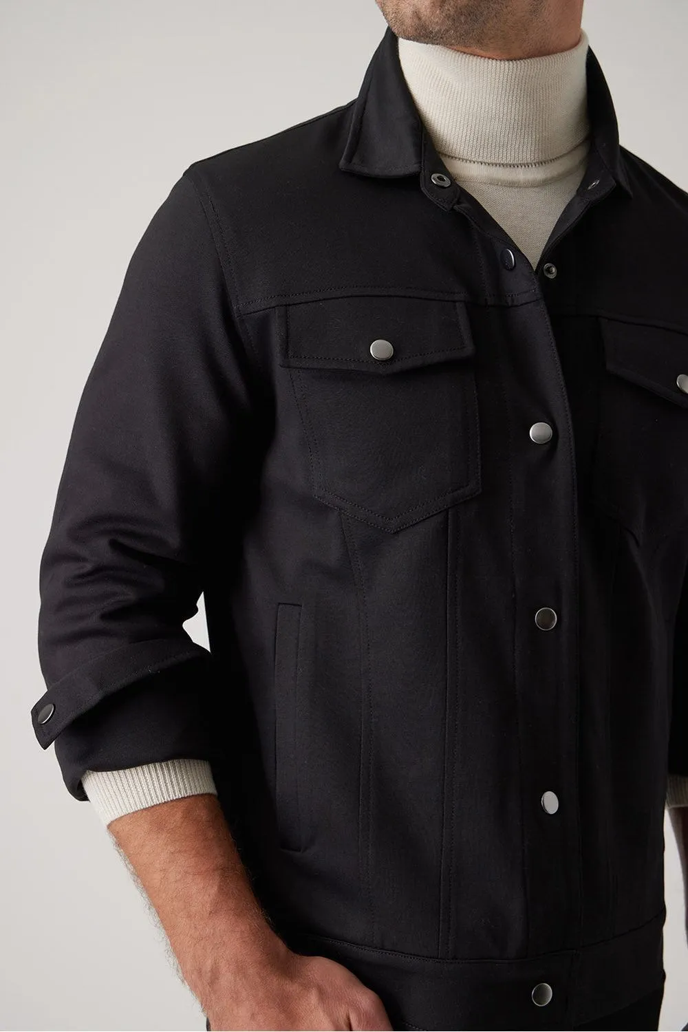 Raffi The Levi Trucker Front Jacket RW13730J | Black