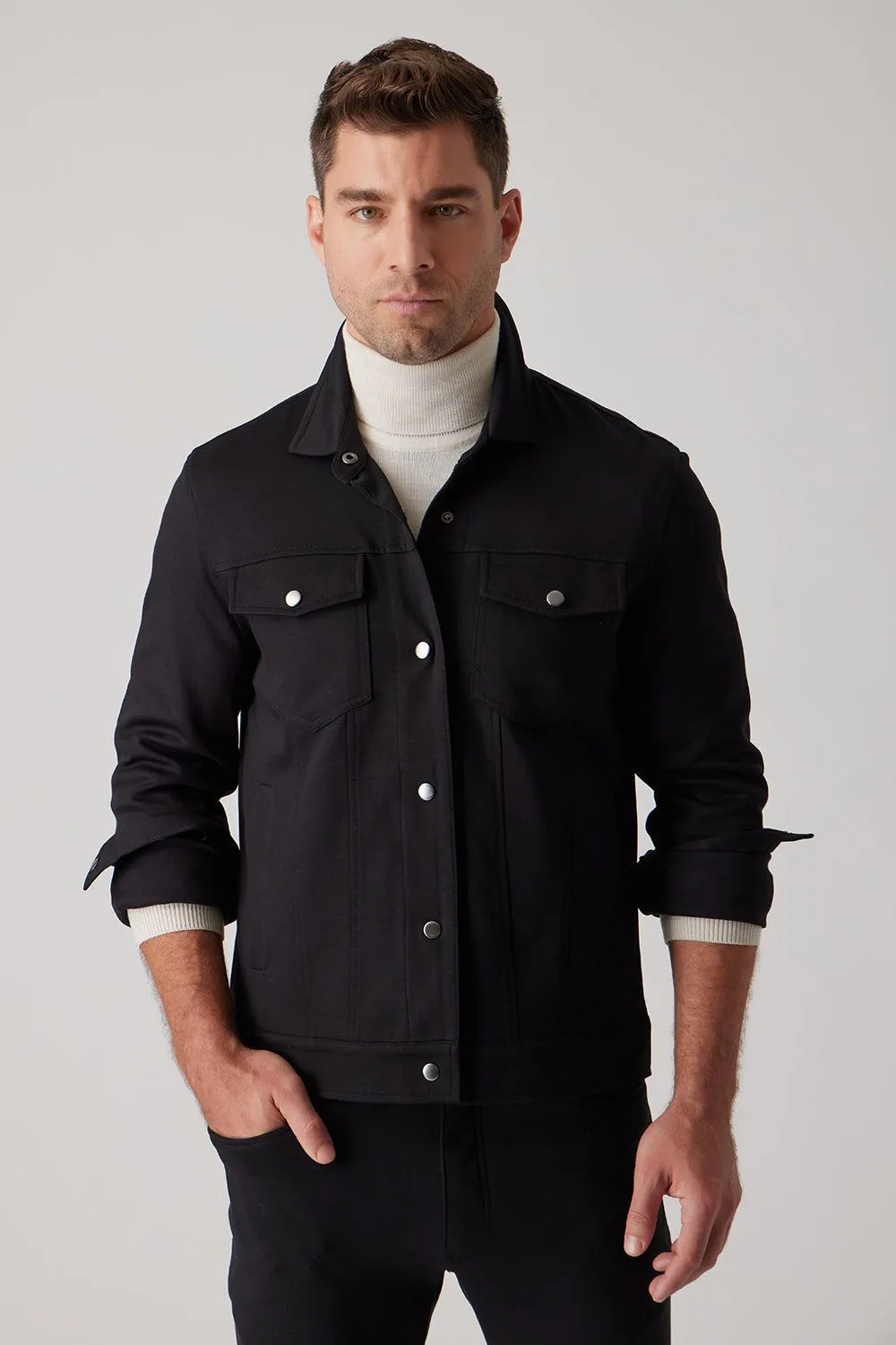 Raffi The Levi Trucker Front Jacket RW13730J | Black