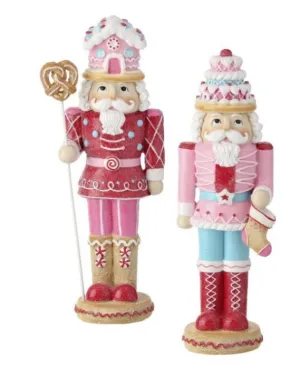 Santa's Sweet Shoppe Collection 12.5" Resin Sweets Nutcracker - Choose from Red Jacket or Pink Jacket