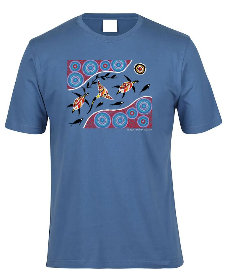 Sea Turtle Journey Adults T-Shirt by Wayne Thomas Maynard (Various Colours)