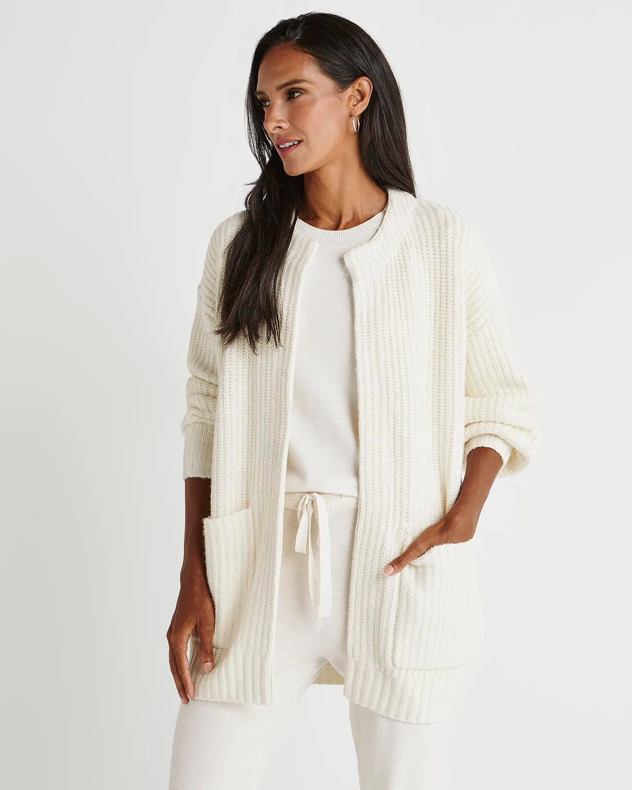 Splendid x Cella Jane Cashblend Open-Front Cardigan