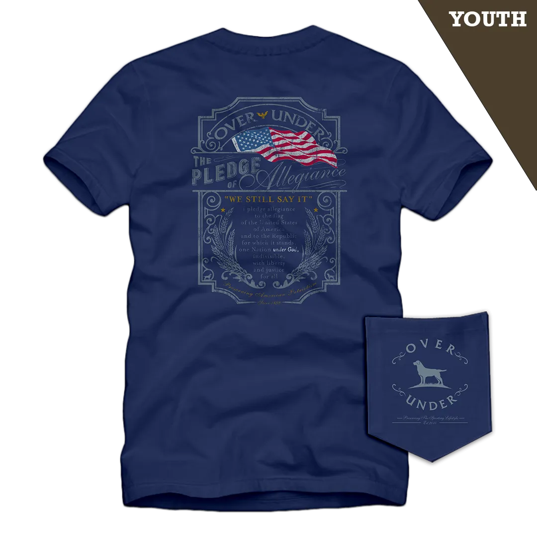 S/S Youth Pledge of Allegiance T-Shirt Navy