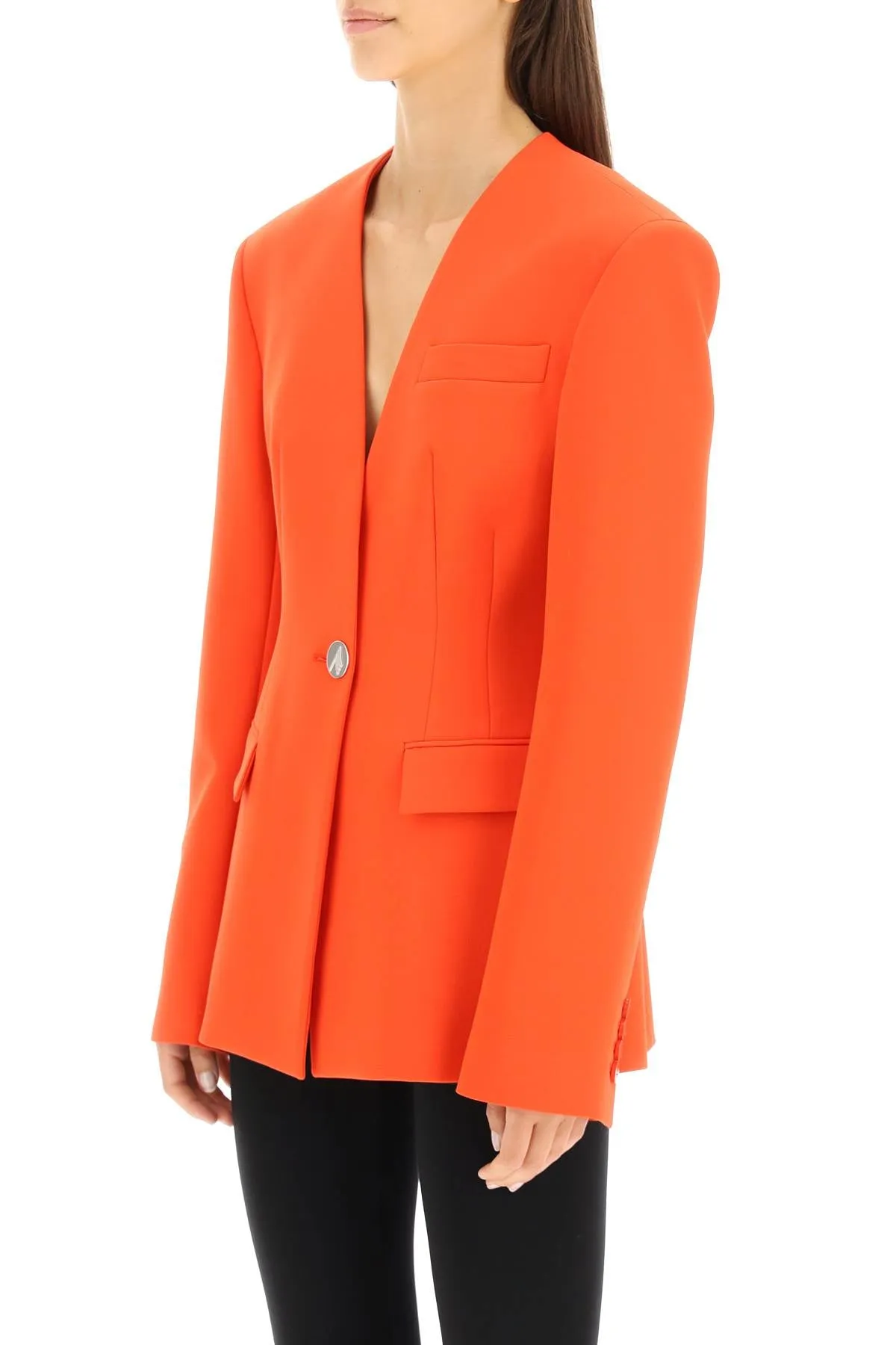 The attico 'louise' viscose blend hourglass jacket