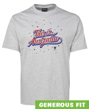 This is Australia (Flies & Insects) T-Shirt (Snow Marle, Double-Sided)