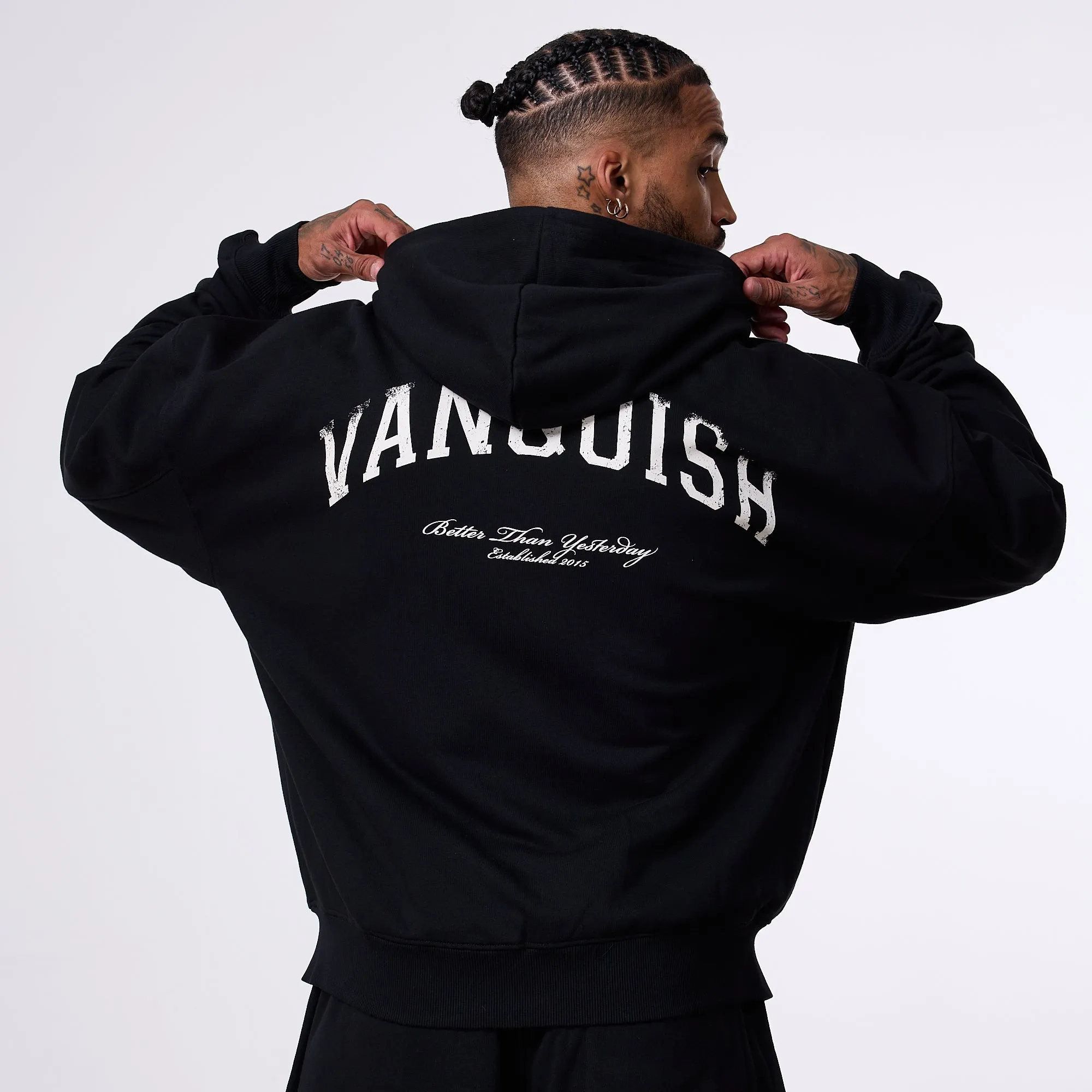 Vanquish Better Than Yesterday Black Full Zip Hoodie