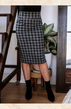 Veronica M. Ponti Plaid Pencil Skirt | "Sophie"