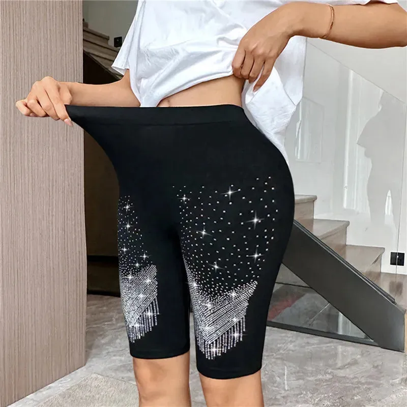 Women Thin Fitness Short Pants Ladies High-Waist Summer Shorts Bottom Biker Cycling Shorts Bodycon Streetwear female Clothing