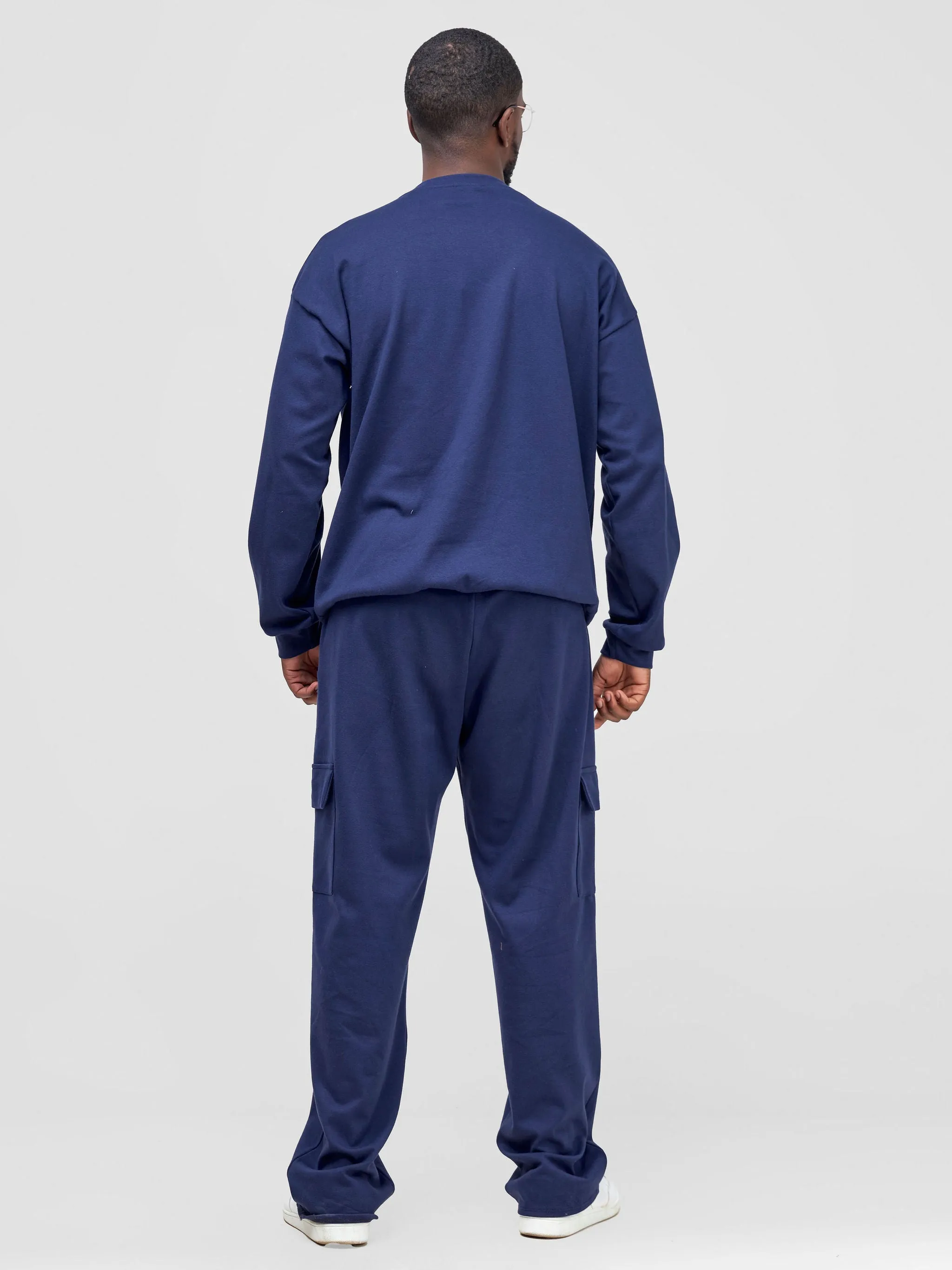 Zoya Men's Fleece Sweat Pants - Navy Blue